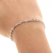 Chaîne maille Forçat 4x3 mm en Acier inoxydable x98cm