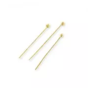 Clou tête boule 26x0.7 mm doré x50