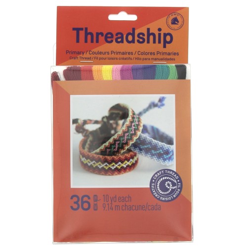 Assortiment 36 échevettes - Fils coton pour bracelet brésilien & broderie - Basic