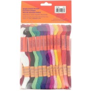 Assortiment 36 échevettes - Fils coton pour bracelet brésilien & broderie - Basic