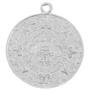 Pendentif calendrier aztèque 21,5 mm en Argent 925 x1
