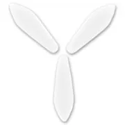 Dagues en verre 5x16 mm Opaque White x50