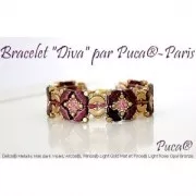 Delos® par Puca® 6x11 mm - Opaque Apricot x10g