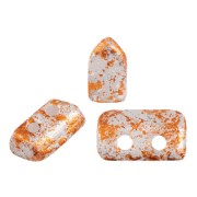 Perles en verre Piros® par Puca® 2x5 mm - Opaque White Tweedy x10g|raw }}