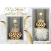 Perles en verre Piros® par Puca® 2x5 mm - Opaque White Tweedy x10g