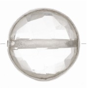 Perle ronde facettée 9 mm en pierre gemme - Argent 925 - Cristal de roche x1|raw }}