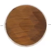 Perle ronde facettée 9 mm en pierre gemme - Argent 925 - Oeil de Tigre x1