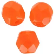 Facettes 6 mm - Opaque Orange foncé x25