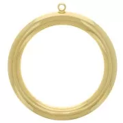 Pendentif cercle 36 mm - Doré à l'or fin x1