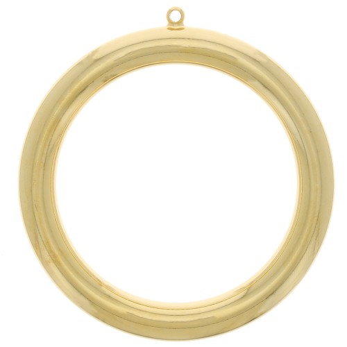 Pendentif cercle 49 mm - Doré à l'or fin x1
