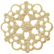 Intercalaire rond filigrané multi-trous 20 mm - Doré à l'or fin x1|raw }}