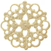 Intercalaire rond filigrané multi-trous 20 mm - Doré à l'or fin x1