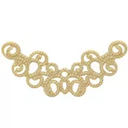 Intercalaire pour collier demi lune filigrané 31x12.5 mm - Doré à l'or fin x1