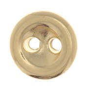 Bouton rond bombé 8 mm - Doré à l'or fin x1
