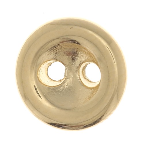Bouton rond bombé 8 mm - Doré à l'or fin x1