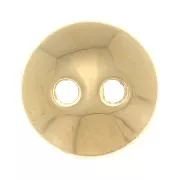 Bouton rond bombé 8 mm - Doré à l'or fin x1