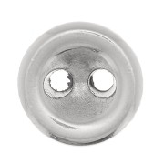 Bouton rond bombé 8 mm - Placage argent fin vieilli x1|raw }}
