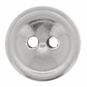 Bouton rond bombé 10 mm - Placage argent fin vieilli x1