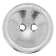 Bouton rond bombé 12 mm - Placage argent fin vieilli x1
