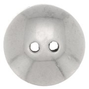 Bouton rond bombé 12 mm - Placage argent fin vieilli x1