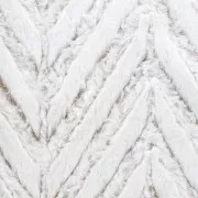 Tissu ultra doux imitation fourrure - Blanc - Marron x10cm