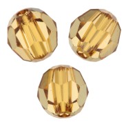 Perles rondes  PureCrystal 5000 4 mm - Golden Topaz x20