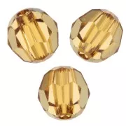 Perles rondes  PureCrystal 5000 4 mm - Golden Topaz x20