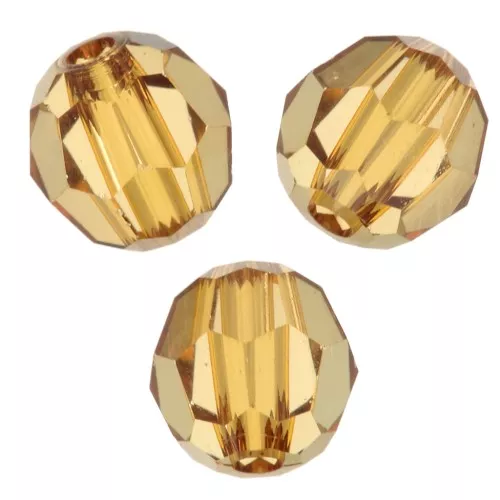 Perles rondes PureCrystal 5000 4 mm - - Golden Topaz x20