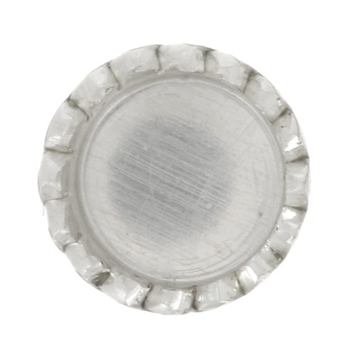 Sertis ronds dentelés pour cabochon 3 mm - Argent 925 x4