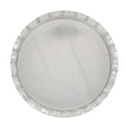Serti rond dentelé pour cabochon 6 mm - Argent 925 x1|raw }}