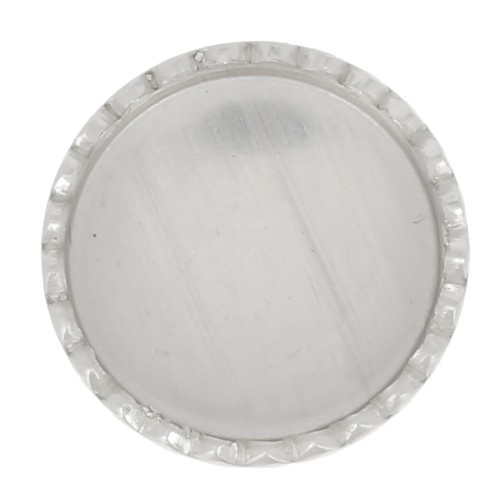 Serti rond dentelé pour cabochon 6 mm - Argent 925 x1