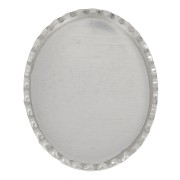 Serti ovale dentelé pour cabochon 10x8 mm - Argent 925 x1|raw }}