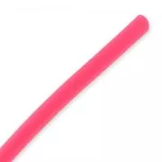 Cordon en plastique creux 3 mm Rose Fluo x 50 cm