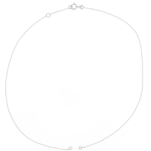 Tour de cou chaîne maille Forçat pour intercalaire - Argent 925 x38cm