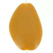 Perle plate irrégulière en acrylique opaque 38x26 mm - Ocre x1