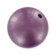 Perle ronde poudrée 16 mm Violet x1