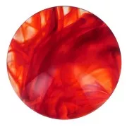 Cabochon rond en acrylique 16 mm - Rouge marbré x1