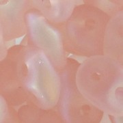 SuperDuo 2,5x5 mm Light Rose Mat AB x10g