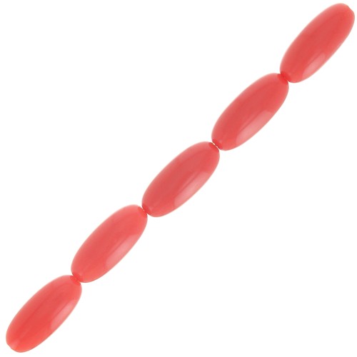 Perles olive en résine 16x7 mm - Terre cuite x12