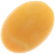 Cabochon ovale en résine translucide 18x13 mm - Jaune miel marbré x1