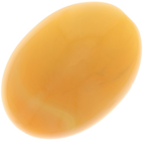 Cabochon ovale en résine translucide 18x13 mm - Jaune miel marbré x1