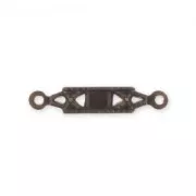 Intercalaire rectangle 18 mm en laiton naturel x1