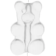 Perle ourson 17x11 mm - trou vertical - Transparent x1