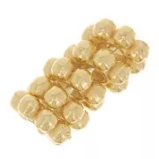 Perles rondelles fleur 6 mm - Doré à l'or fin x10
