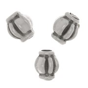 Perles travaillées 4x3.5 mm - Placage argent fin vieilli x10|raw }}