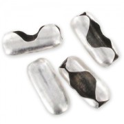 Embouts de fermeture pour chaîne maille boule 4,5 mm Placage Argent fin vieil x10