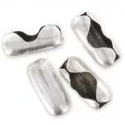 Embouts de fermeture pour chaîne maille boule 4,5 mm Placage Argent fin vieil x10