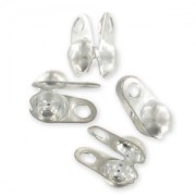 Embouts pour chaîne maille boule 3,2 mm Placage Argent fin vieilli x10