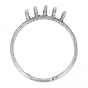 Bague 10 anneaux argenté vieilli