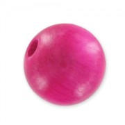 Perles rondes en bois 10 mm Fuchsia x10|raw }}